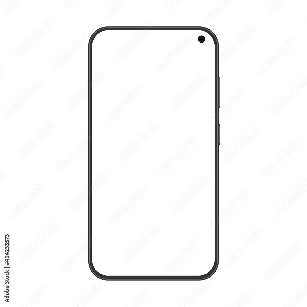 Vector drawing of a smartphone with a transparent screen Vector drawing of a smartphone with a transparent screen