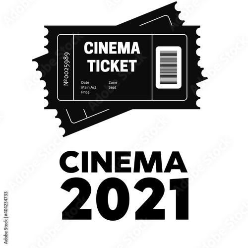 Vintage retro cinema tickets. Movie tickets. Event icons