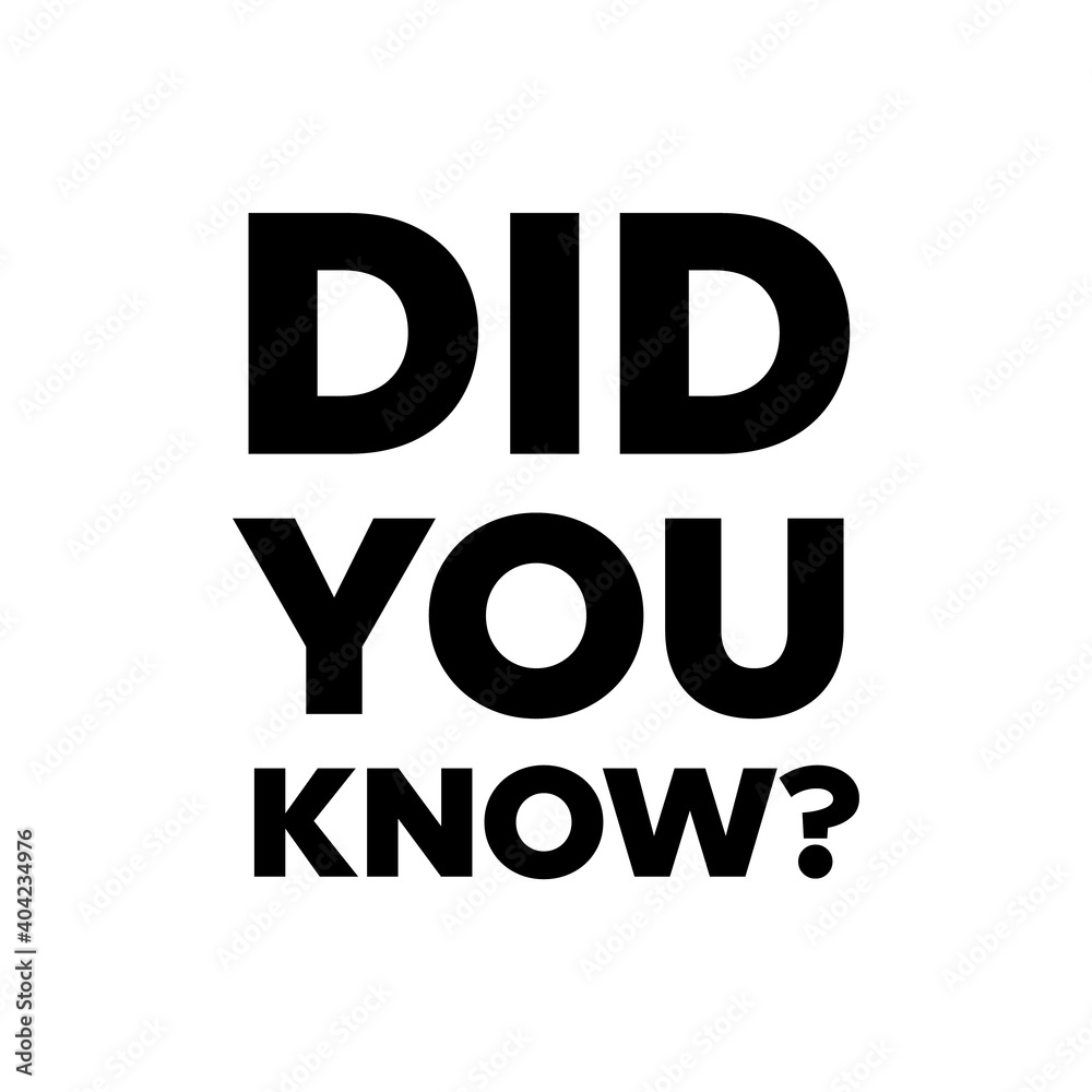 Did you know icon. Did You Know vector sign Did you know icon. Did You Know vector sign