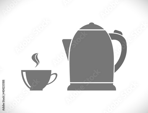 kettle with tea cup