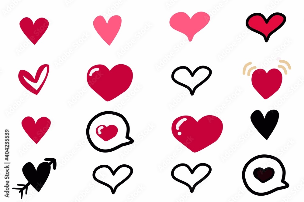 Heart icon for love ,text and valentine day. Heart icon for love ,text and valentine day.