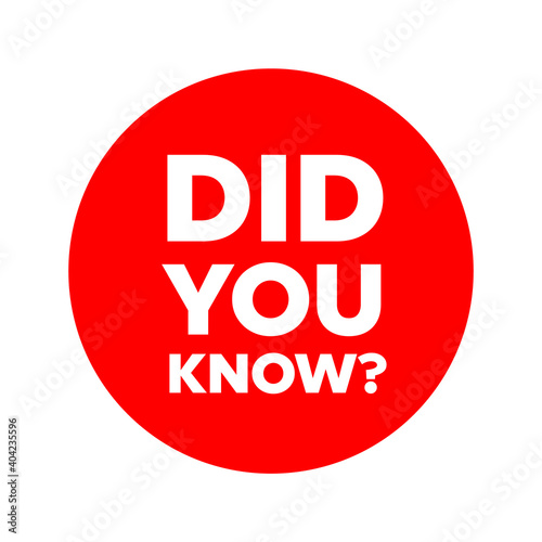 did you know words. Did You Know vector sign