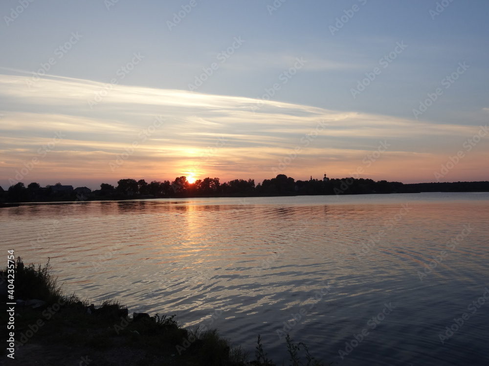 Sunset on Lake Seliger