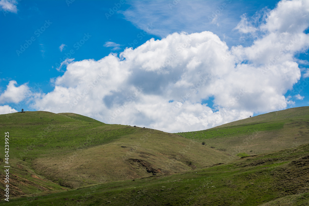 Green Hills and Clouds