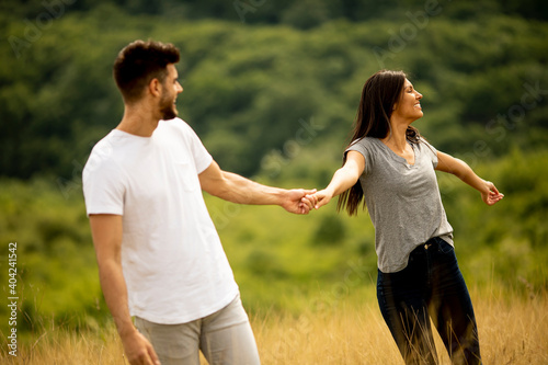 Happy young couple in love ...