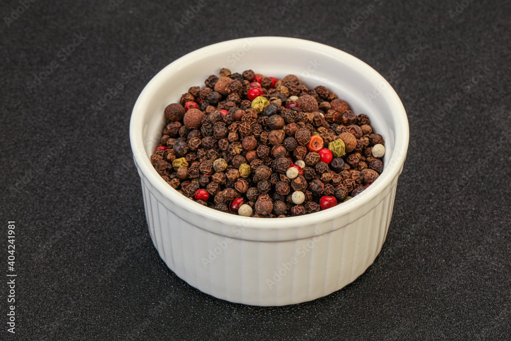 Peppercorn heap in the bowl Peppercorn heap in the bowl