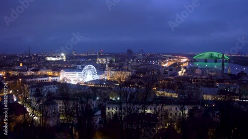 Ukraine, Kiev. Kontraktova Square decorated for the New Year's holidays in 2021. photo