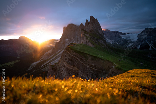 Sonnenaufgang Seceda, Italien (Dolomiten, Südtirol)