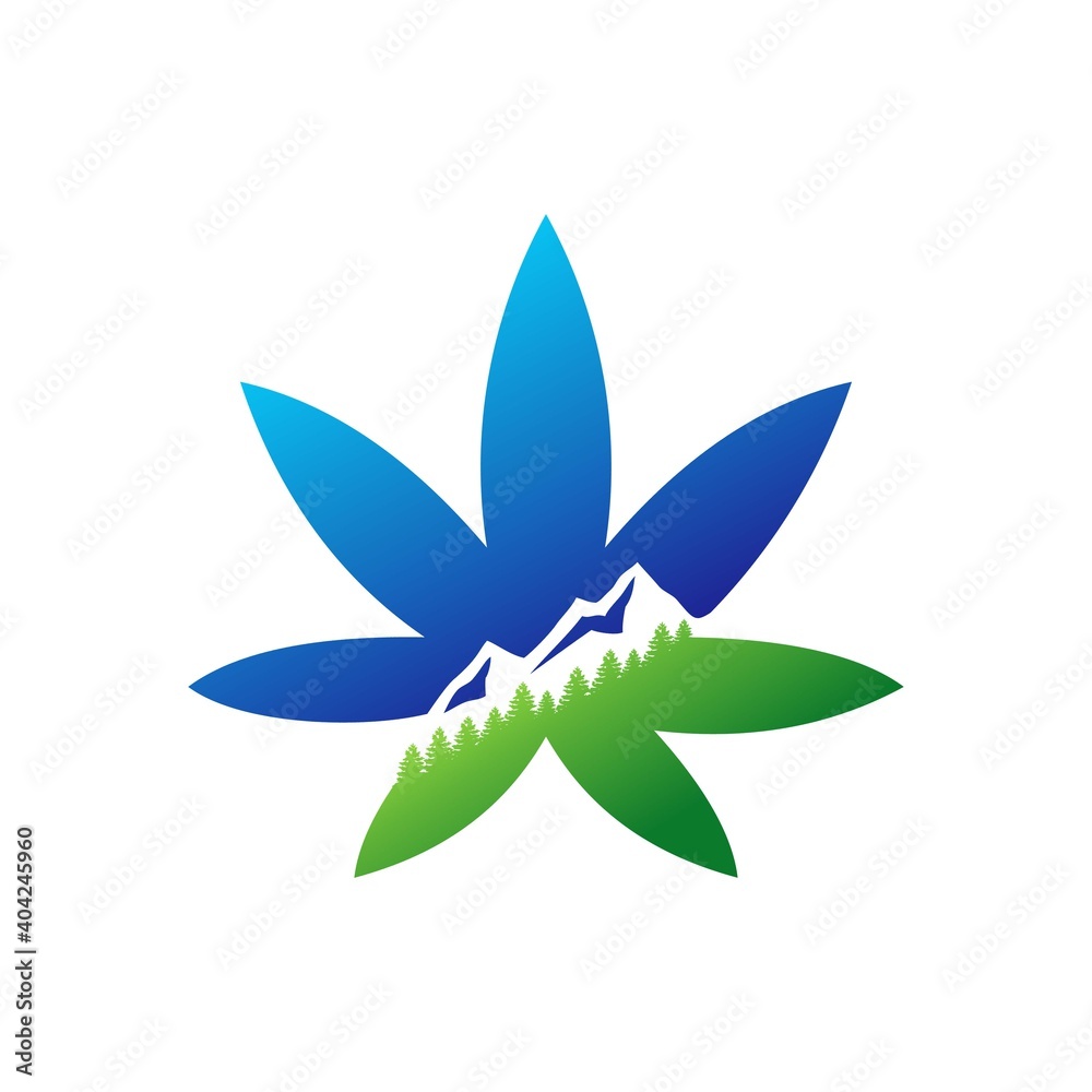 Nature cannabis logo template Nature cannabis logo template
