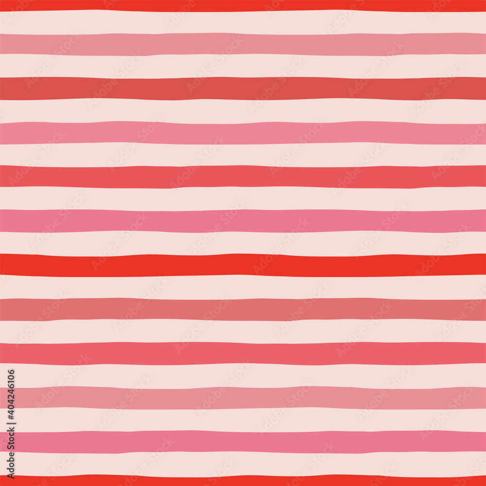 Shades of red graphic horizontal stripes seamless pattern. Abstract hand drawn soft geometrical stripy fashion background Valentines Day design Vector illustration Shades of red graphic horizontal stripes seamless pattern. Abstract hand drawn soft geometrical stripy fashion background Valentines Day design Vector illustration