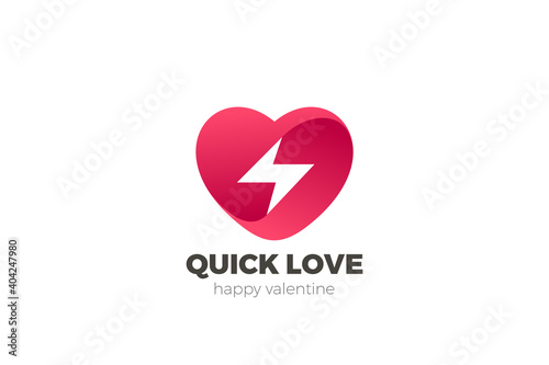 Heart Love Logo design vector template.