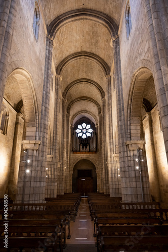 Interior of Porto Cathedral  medieval building.