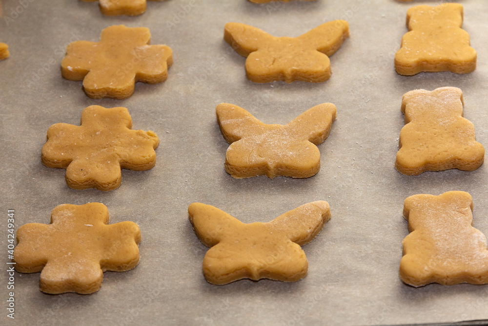 Cookies on a baking sheet Cookies on a baking sheet