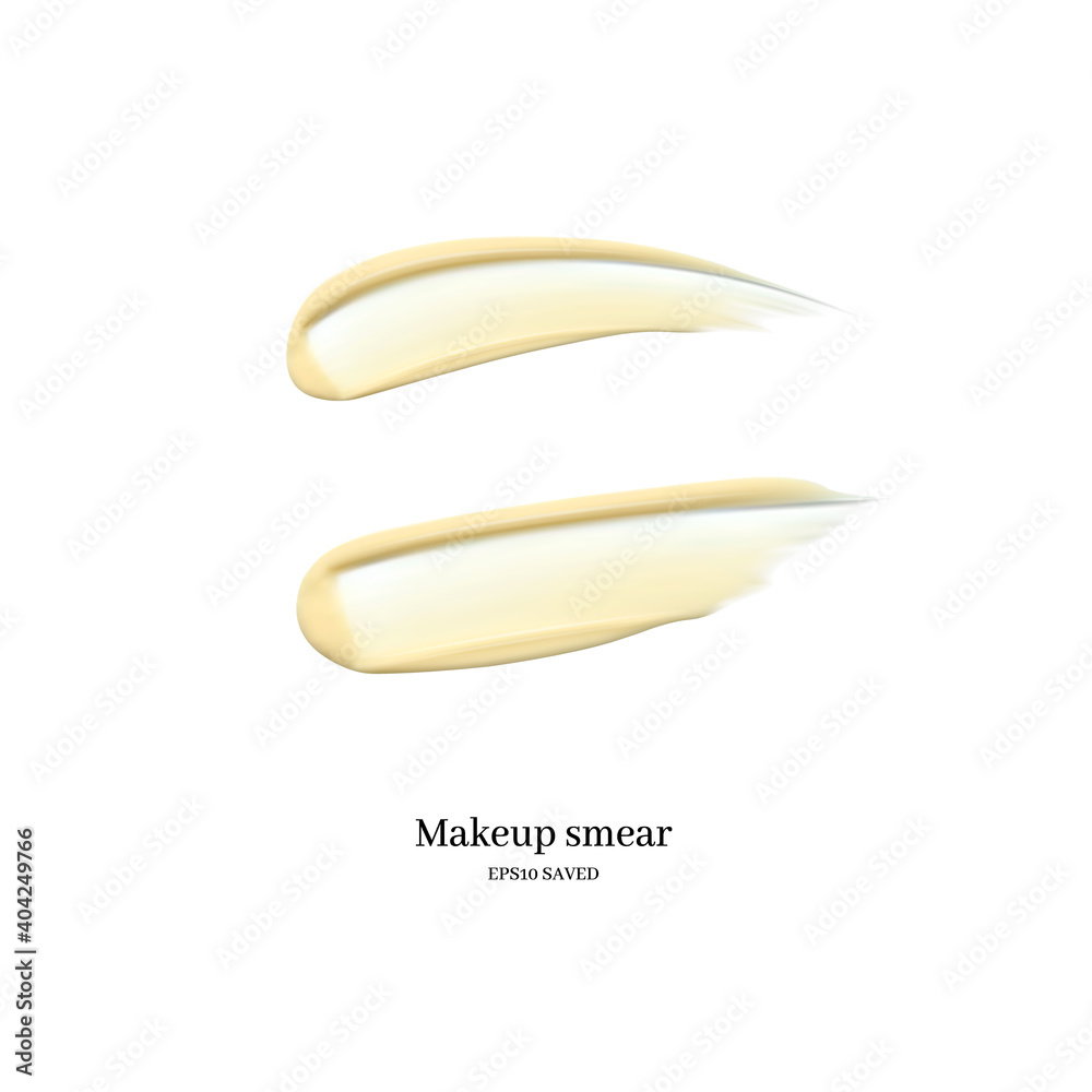 cosmetic cream smear isolated on white background. cosmetic cream smear isolated on white background.