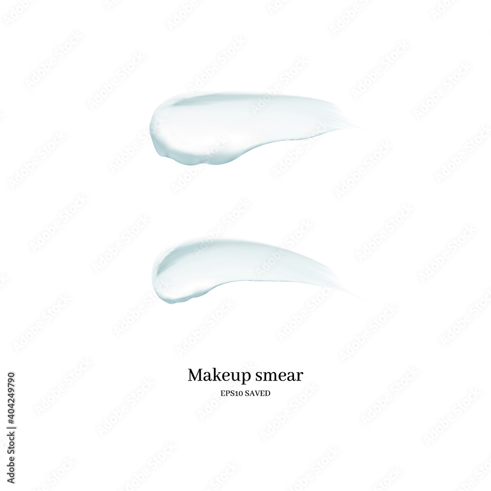 cosmetic cream smear isolated on white background. cosmetic cream smear isolated on white background.