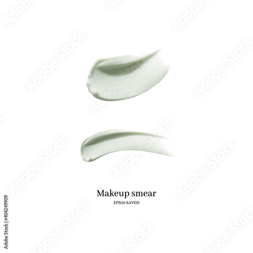 cosmetic cream smear isolated on white background.