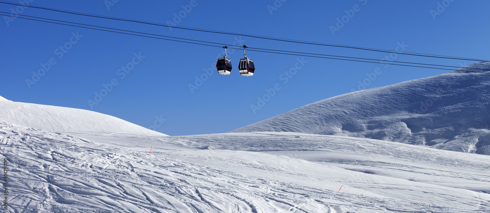 Gondola lift at ski resort