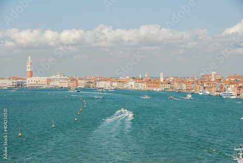 Panoramic view of Venice with Bacino of Sant Mark