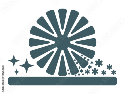 Microfiber action icon - dust absorbing