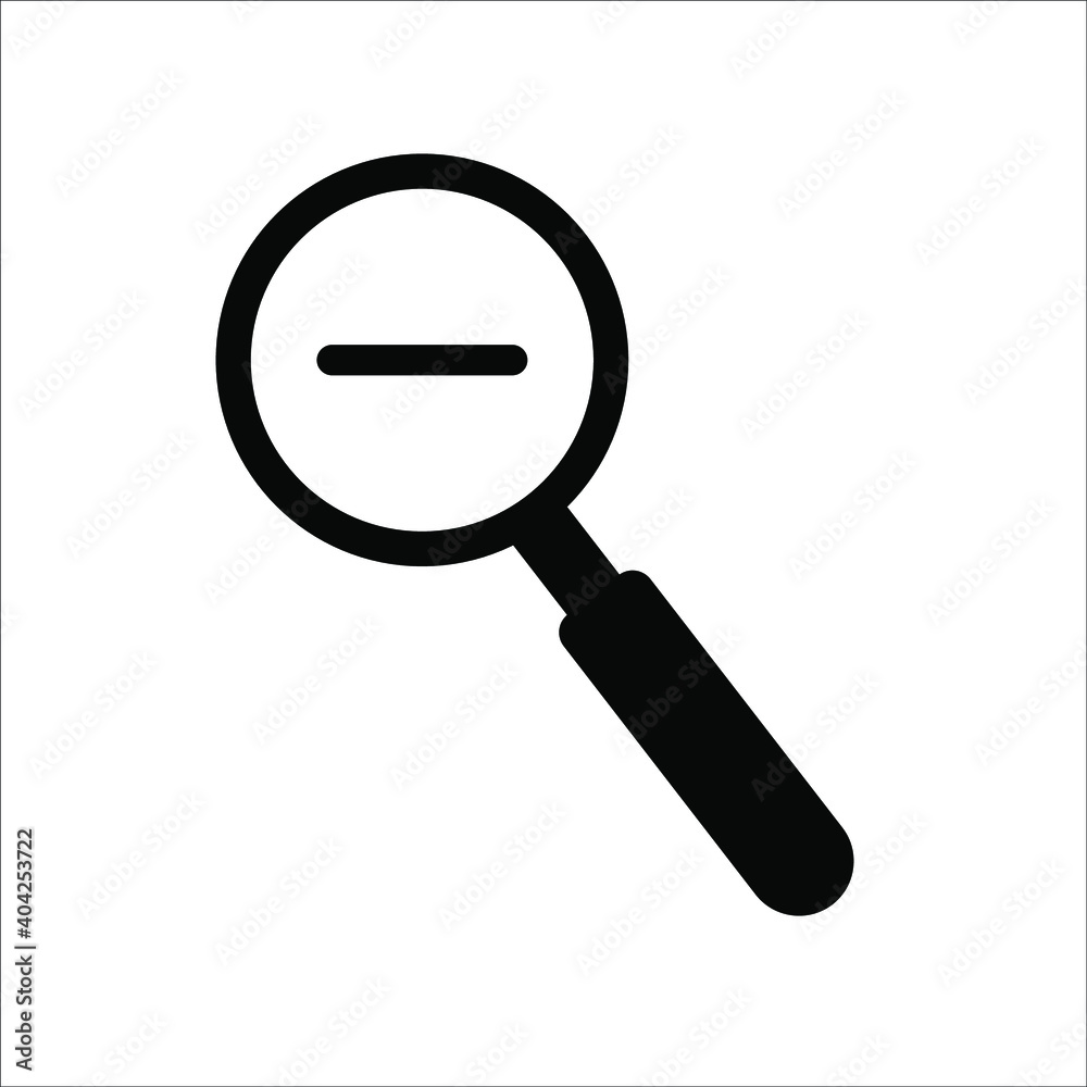 magnifier black icon on white background, vector illustration magnifier black icon on white background, vector illustration