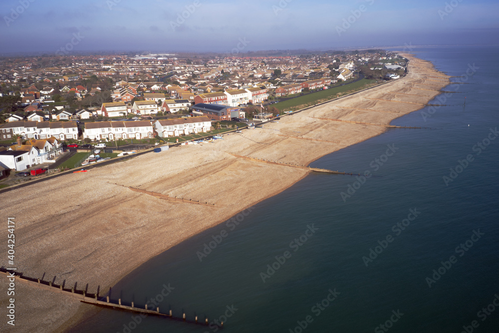 Beautiful East Beach at Selsey in Southern England which is home for the RNLI Lifeboat Station.