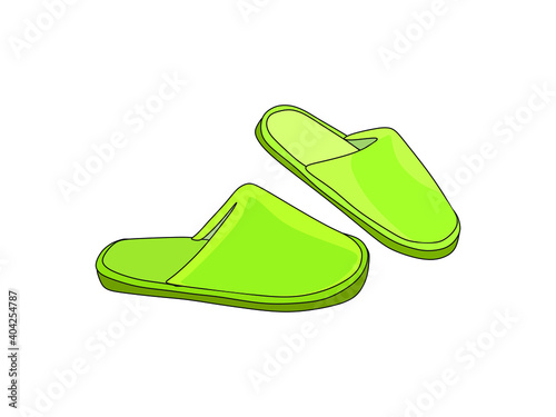 Home slippers. Cartoon vector icon isolated on a white background.
