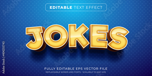 Editable text effect in cartoon jokes style