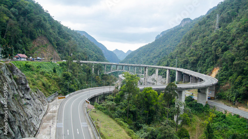 Kelok 9. The iconic road in West Sumatra, Indonesia.  photo