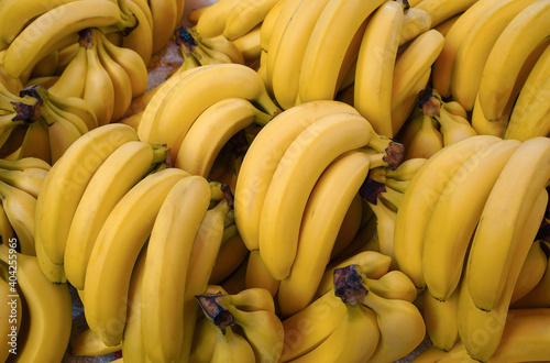 fresh bananas on market