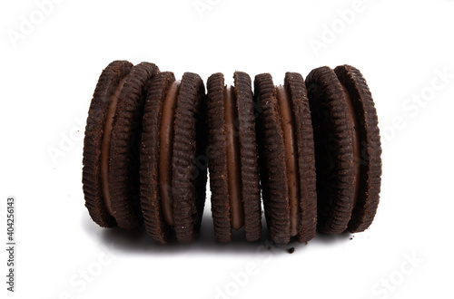 chocolate double cookie isolated