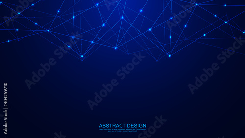 Abstract technology background with connecting dots and lines