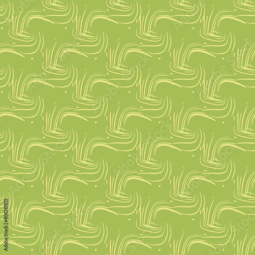 Fresh green grass seamless vector abstract pattern. Surface print design for fabrics, stationery, scrapbook paper, gift wrap, textiles, and packaging. photo