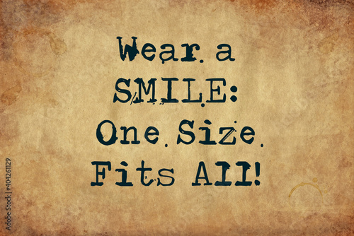wear a smile one size fits all
