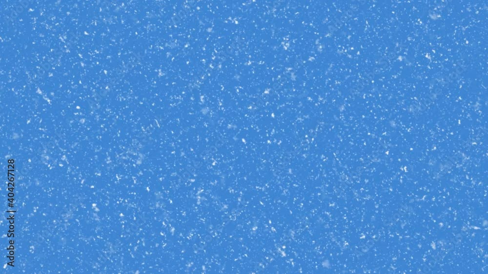 Realistic animation of the falling snow against blue evening sky rendered in UHD Realistic animation of the falling snow against blue evening sky rendered in UHD