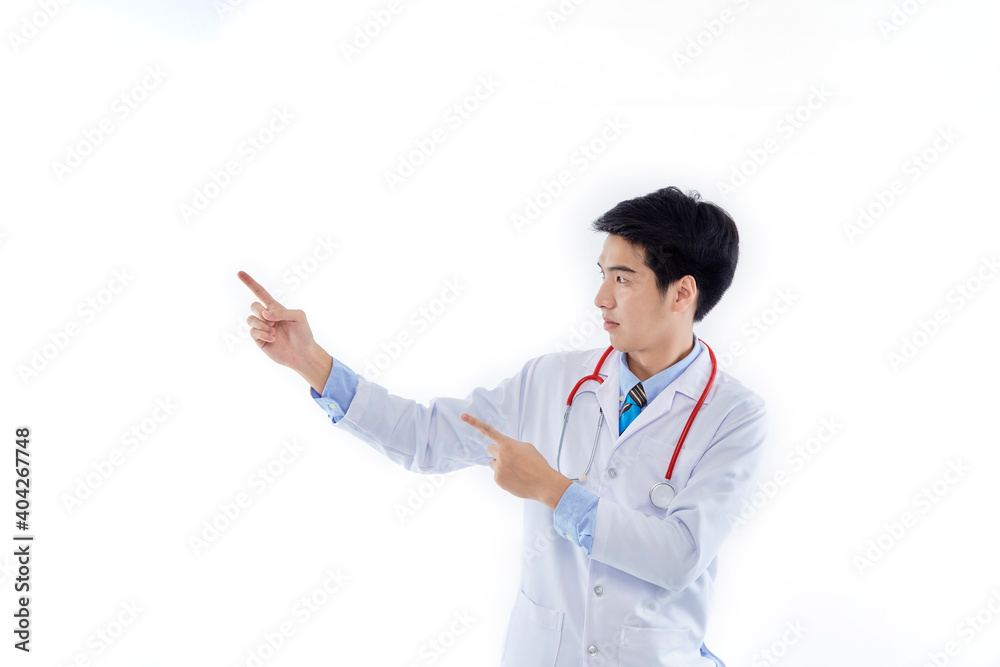 handsome young doctor man on white background handsome young doctor man on white background