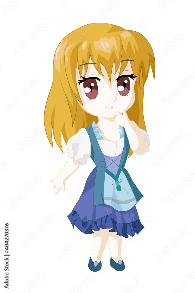Anime chi-bi princess used oktoberfest outfit for woman Anime chi-bi princess used oktoberfest outfit for woman