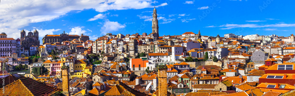 panoramic view of Porto. Portugal travel and landmarks