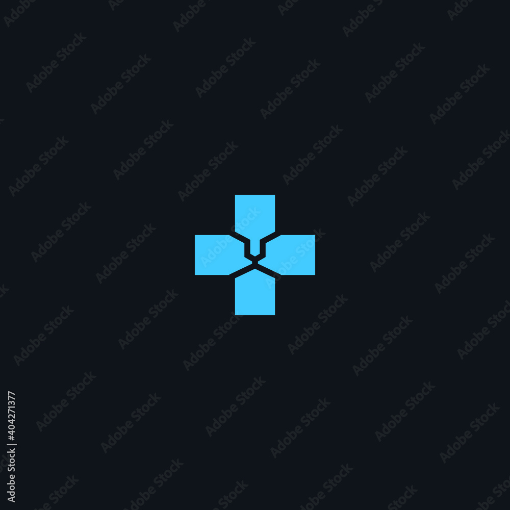 Obraz premium lion medical cross symbol combination simple logo design icon vector 
