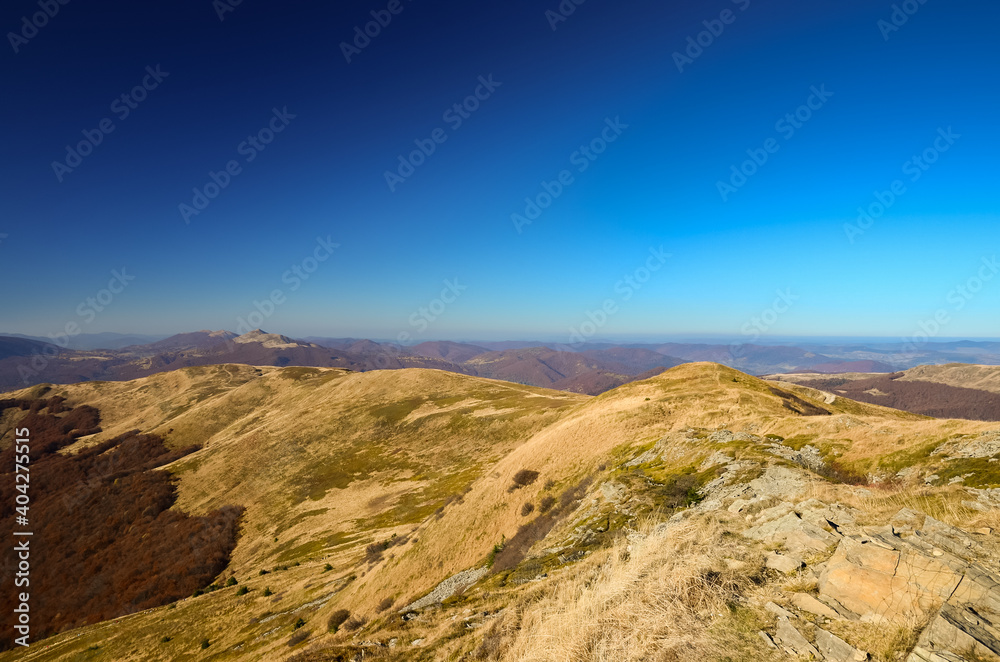 Autumn view, the way to Tarnica, Bieszczady Mountains Autumn view, the way to Tarnica, Bieszczady Mountains