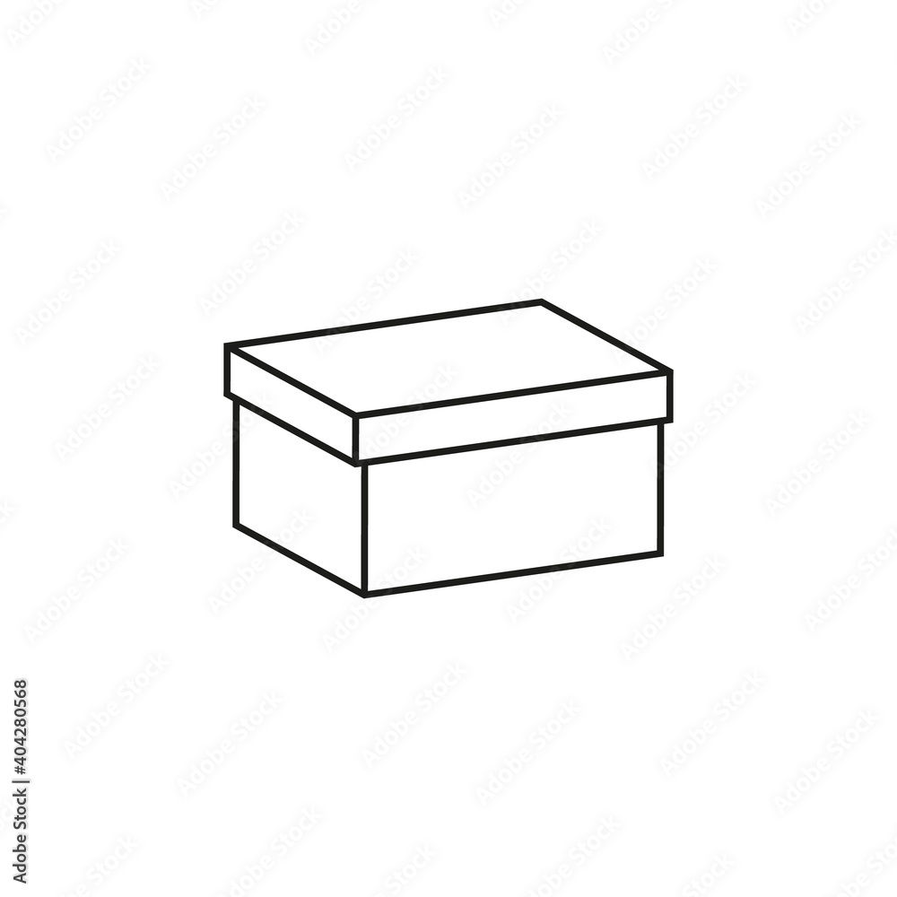 Box icon. Vector. Line style.