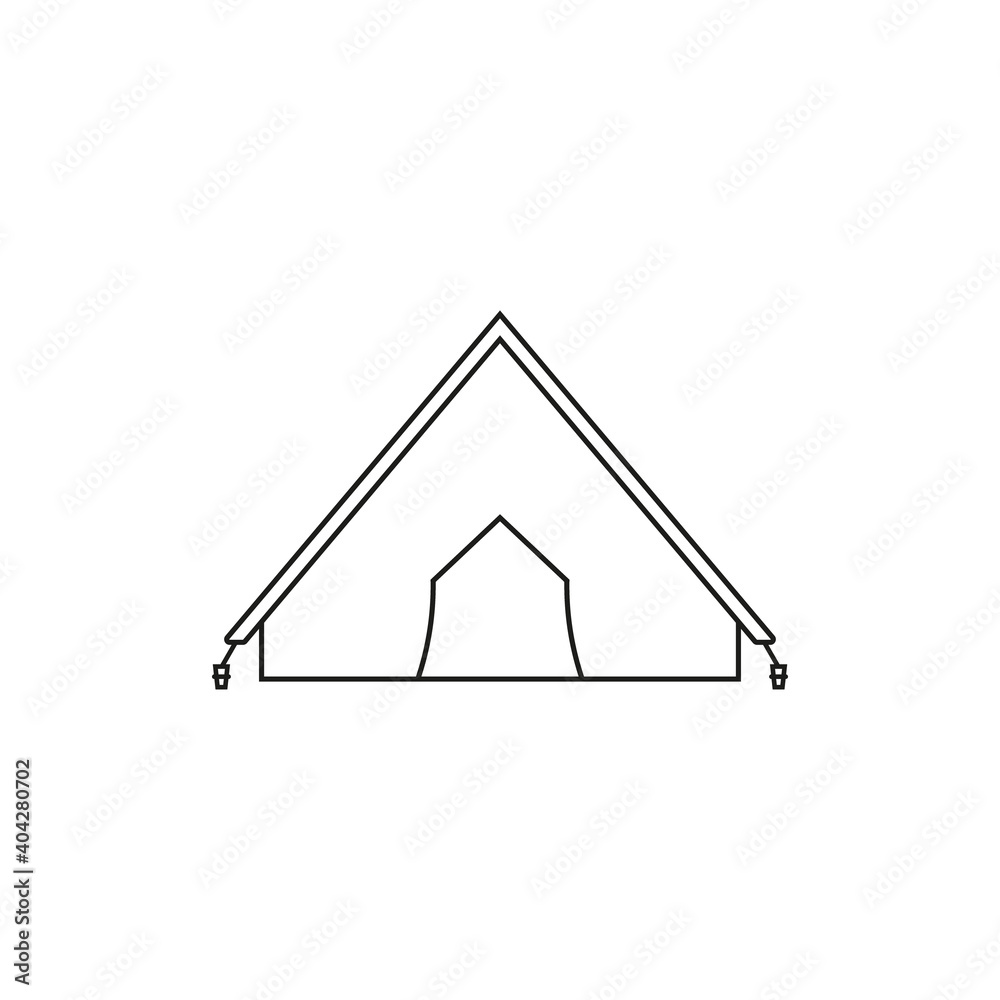Tent icon design in line style. Vector. Tent icon design in line style. Vector.