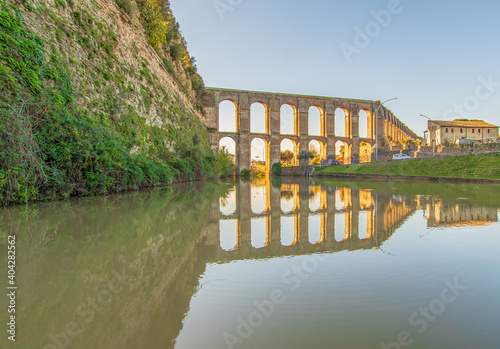 Nepi, Italy - known for its mineral springs, sold and bottled under the Acqua di Nepi brand throughout Italy, Nepi is a wonderful village 50 km North of Rome. Here in particular the famous aqueduct