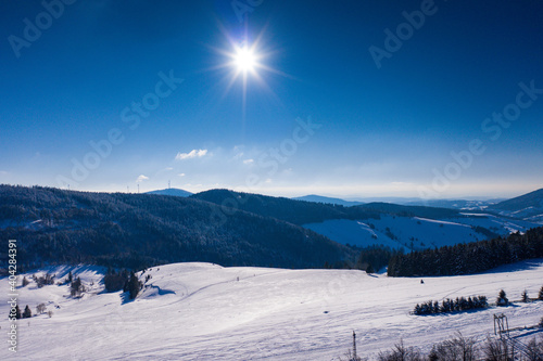 Winterpanorama bei Sonnenschein