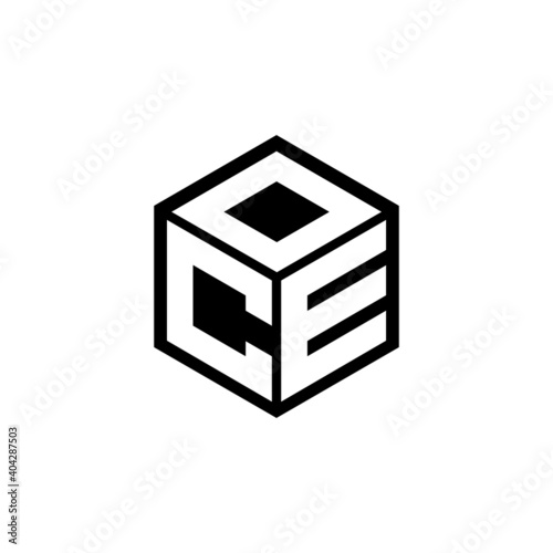 CED letter logo design with white background in illustrator, cube logo, vector logo, modern alphabet font overlap style. calligraphy designs for logo, Poster, Invitation, etc.	