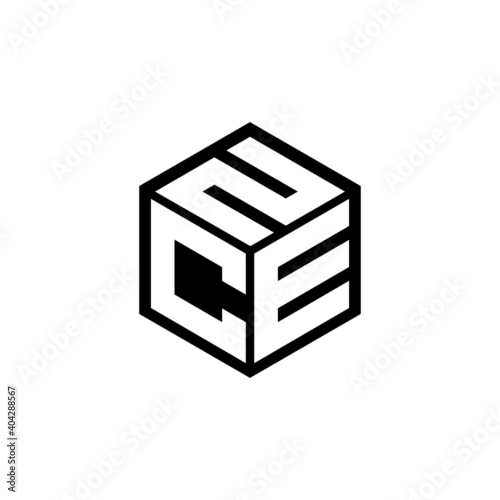CEN letter logo design with white background in illustrator, cube logo, vector logo, modern alphabet font overlap style. calligraphy designs for logo, Poster, Invitation, etc.	
