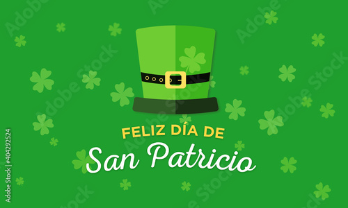 Feliz día de San Patricio banner español