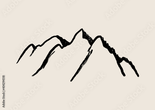 Mid century mountain print boho minimalist printable wall art abstract home decor