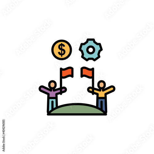 refugee flags migration outline icon. element of migration illustration icon. signs, symbols can be used for web, logo, mobile app, UI, UX