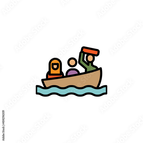 ship migration outline icon. element of migration illustration icon. signs, symbols can be used for web, logo, mobile app, UI, UX