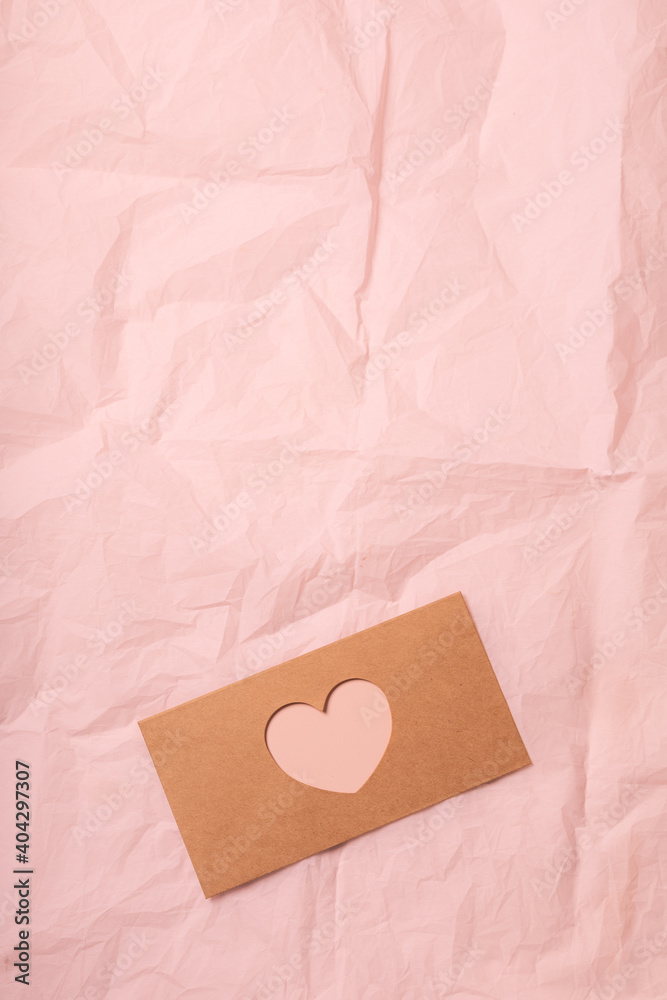 Declaration of love in a letter on a pink background Declaration of love in a letter on a pink background